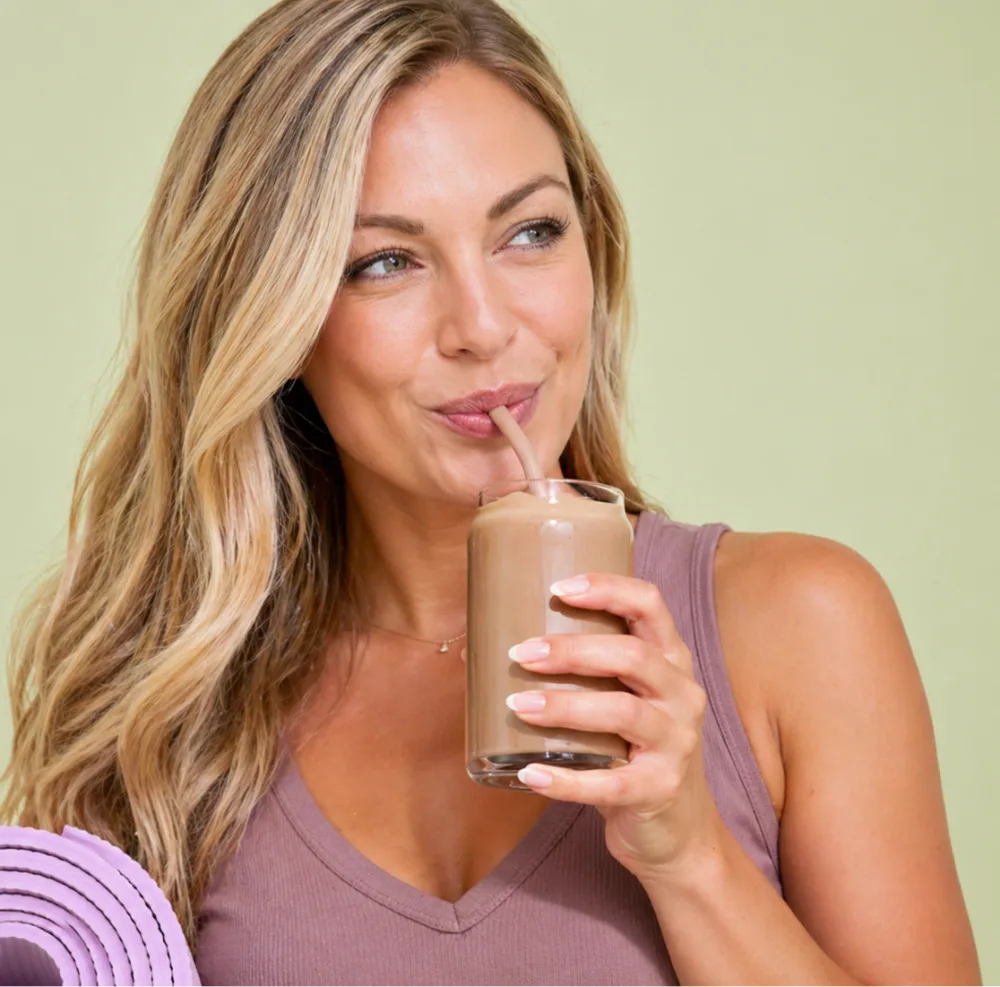 Customer enjoying a Biome Secret shake